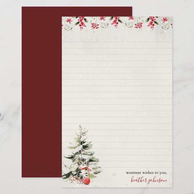 Papelaria Hearthlight Notes Inverno Kit Cozinhar Gatinho Per (Frente/Verso)