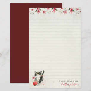 Papelaria Hearthlight Notes Inverno Kit de Gatinho Personali