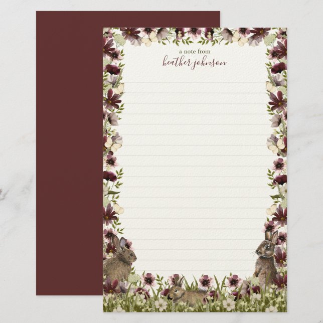 Papelaria Hearthlight Notes Primavera Suave Meadow Wildflowe (Frente/Verso)