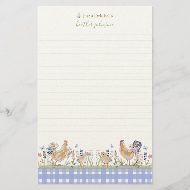 Papelaria Hearthlight Notes Primavera Suave Xadrez Prado (Frente)