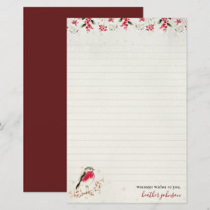 Papelaria Hearthlight Notes Robin Vermelho de Inverno Person