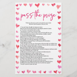 Papelaria Hearts Pass The Prize Bridal Shower Game