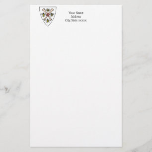 Papelaria Heraldic Vintage 4 Abelhas rolam em blindagem Wt