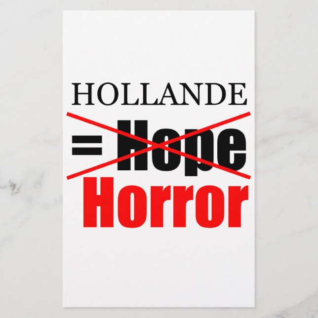 Papelaria Hollande Não Esperança = Horror - Papel de Carta (Frente)