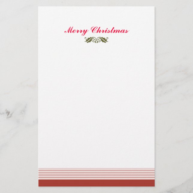 Papelaria Holly de Natal Verde sai (Frente)