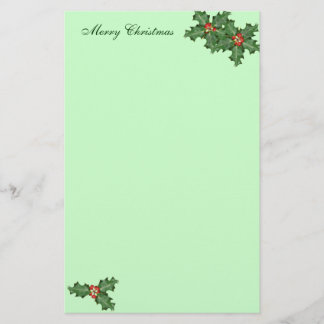 Papelaria Holly e Berries, Papel de carta de Natal
