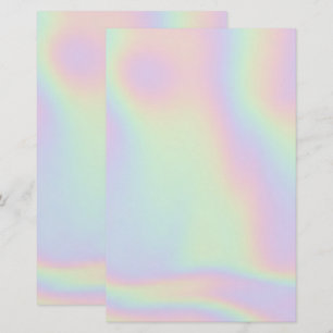 Papelaria holográfica de unicórnio