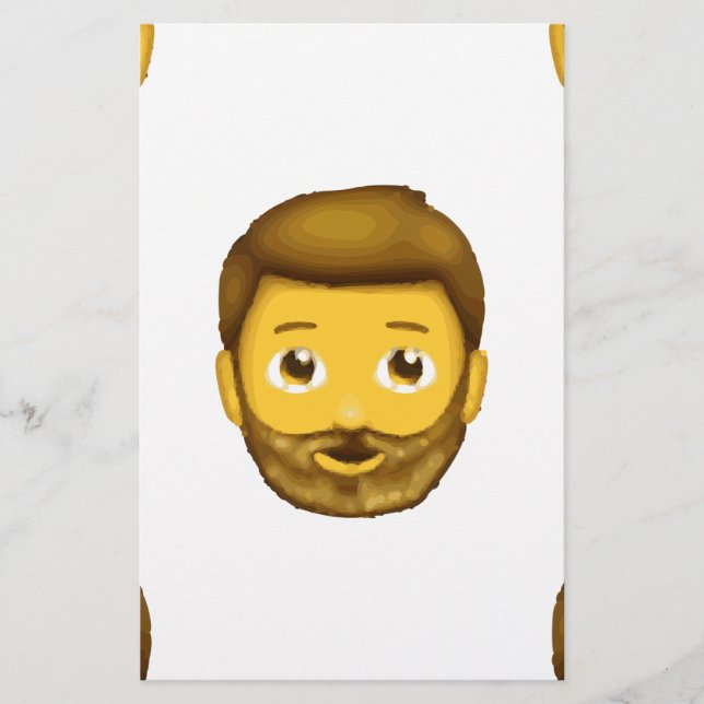 Papelaria homem barbudo emoji (Frente)