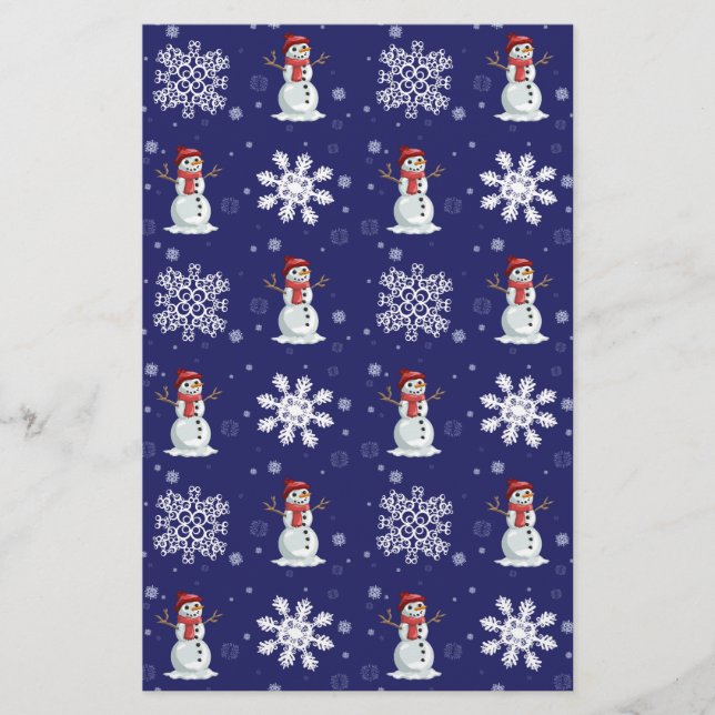 Papelaria Homens nevado (Frente)