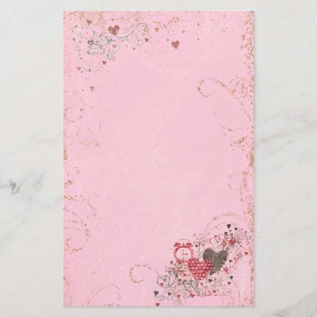 Papelaria Hora do Papel de carta Feminino do Amor (Frente)