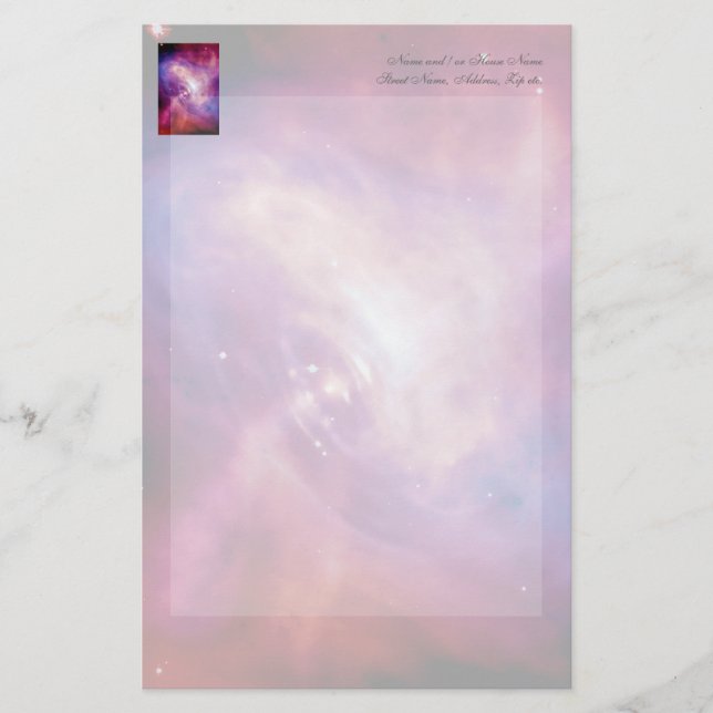 Papelaria Horário do Pulsar do Caranguejo - Estrela de Neutr (Frente)