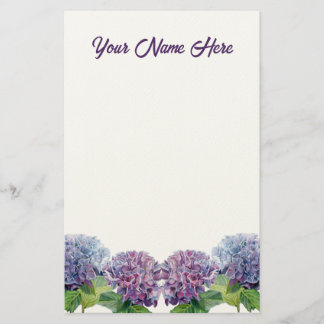 Papelaria Hortênsias Azuis Safira