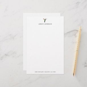 Papelaria Hummingbird com garganta de borracha personalizada