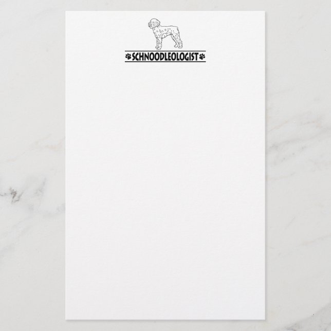 Papelaria Humorístico Schnoodle (Frente)