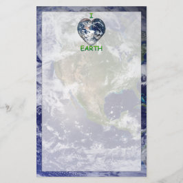Papelaria I Heart Earth (I Angelilli Earth) com a Terra apar