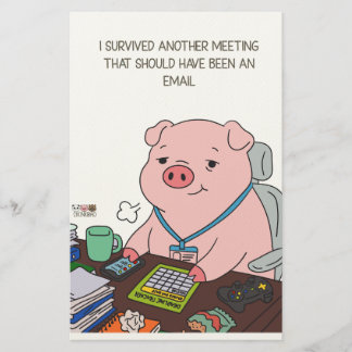 Papelaria I Survived Another Meeting