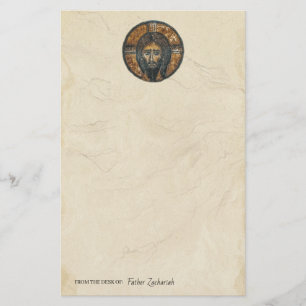 Papelaria Ícone Cristão Ortodoxo de Jesus Cristo Bizantino
