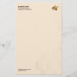 Papelaria Ícone de Abelhas de Mel Moderno Marca d'água Honey