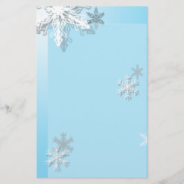Papelaria Icy Snowflake Papel de carta