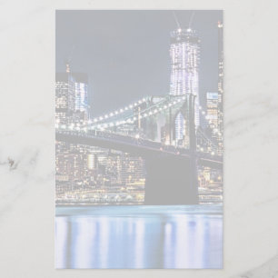 Papelaria Ideia da reflexão da ponte de Brooklyn de New Yor