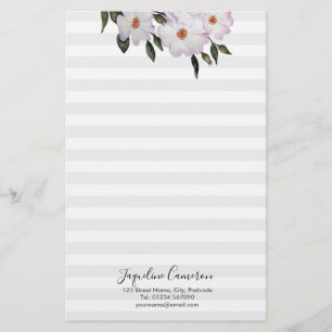 Papelaria Ilustração da Ballerina de Rosas Rosa-d'Água