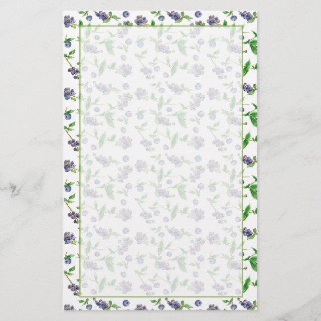 Papelaria Ilustração de Aquarela de Fruta de Aroma (Frente)