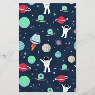 Papelaria ilustração de padrão espacial