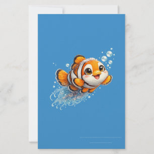 Papelaria Ilustração Feliz do Peixe-Palhaço da Vida Marinha