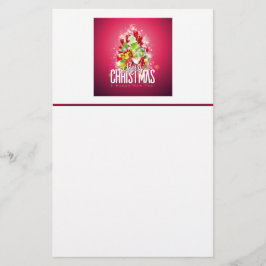 Papelaria Ilustração Gráfica do Natal Vermelho Moderno