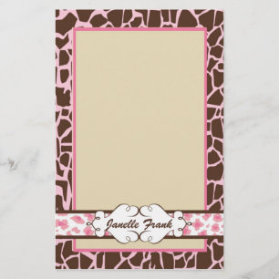 Papelaria Impressão animal anca e chique: Rosa