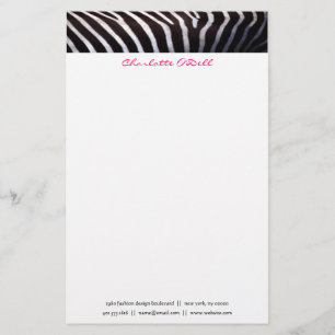 Papelaria impressão da zebra; monograma