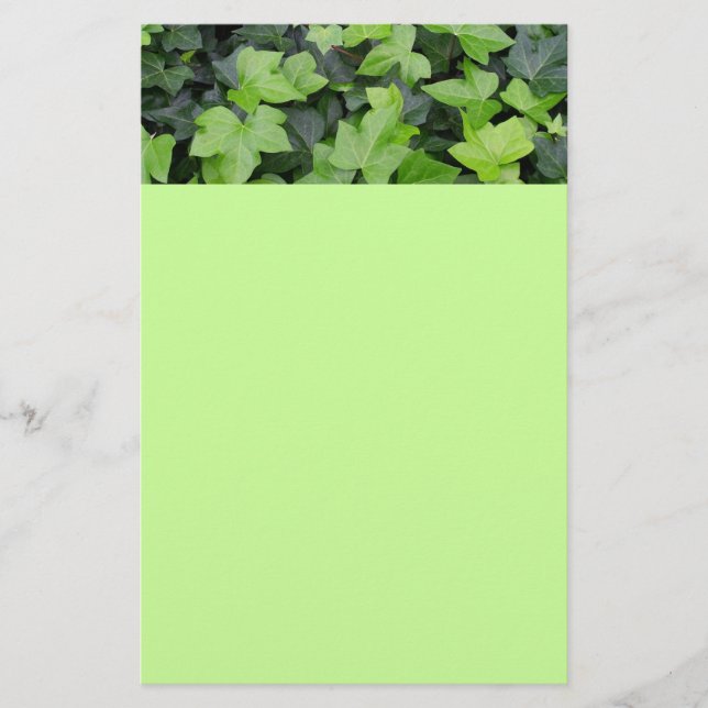 Papelaria Impressão de Botânica de Ivy Verde (Frente)