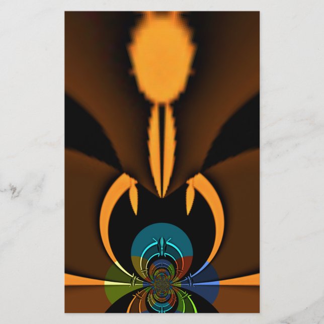 Papelaria Impressão de Contraste de Cor abstrato (Frente)