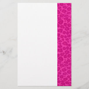 Papelaria Impressão do leopardo do rosa quente do Punky