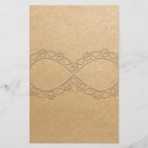 Papelaria Impressão Infinita De Pata De Cão De Amor