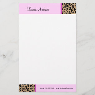 Papelaria Impressão Leopardo