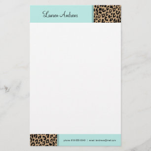 Papelaria Impressão Leopardo