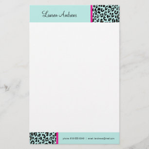Papelaria Impressão Leopardo