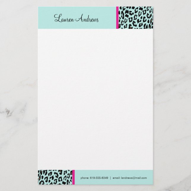 Papelaria Impressão Leopardo (Frente)