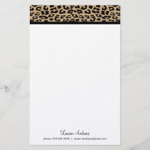 Papelaria Impressão Leopardo