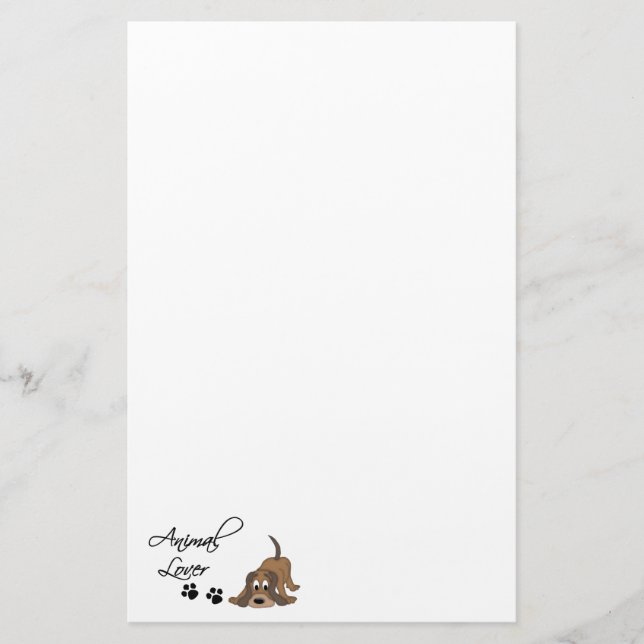 Papelaria Impressões animais do cão e da pata dos (Frente)