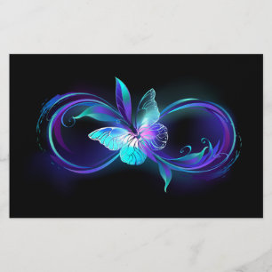 Papelaria Infinidade brilhante com borboleta mágica