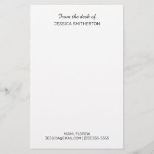 Papelaria Informação de Contato Personalizada Moderna da Mes