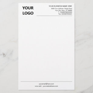 Papelaria Informações do Logotipo do Nome Comercial Personal