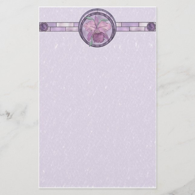 Papelaria Íris com aspecto de vidro manchado (Frente)