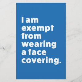Papelaria Isento de Vestir uma cobertura de rosto