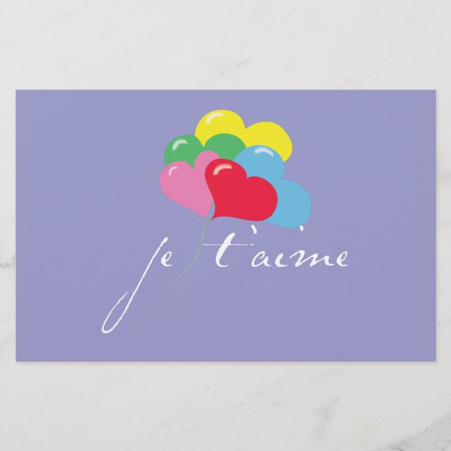 Papelaria Je' taime (eu te amo) (Frente)