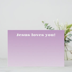 Papelaria Jesus te ama! ombre roxa