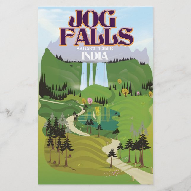Papelaria Jog Falls,Jog Falls,Sagara Taluk de Karnataka (Frente)