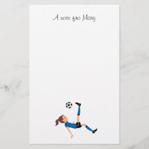 Papelaria Jogador de futebol da menina personalizado